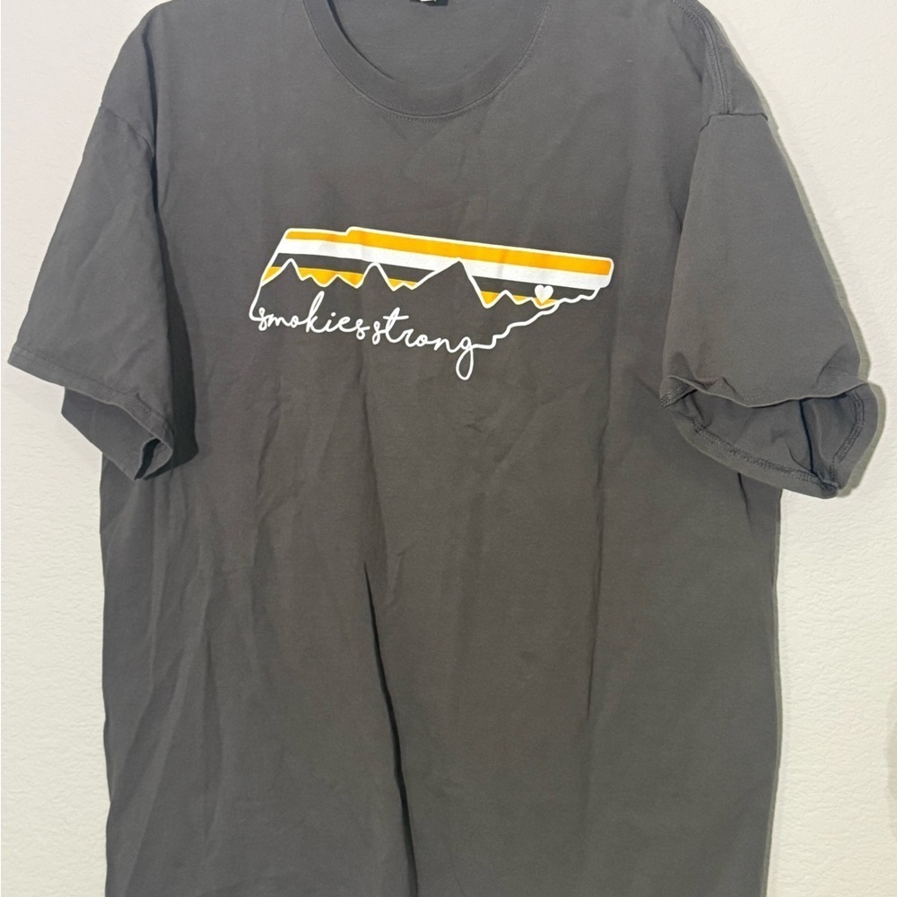 Smokies Strong Gray T-Shirt, Tennessee Smokey Mountains, XL